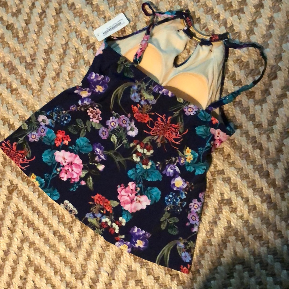 NWOT Ruby Ribbon Shapeware Swim Top - Picture 3 of 6